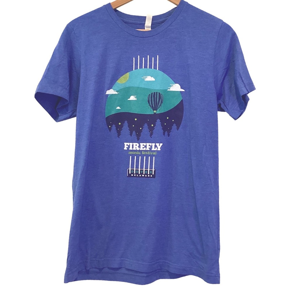 Firefly Music Festival 2016 Delaware Blue T-Shirt Lineup Bands - Medium